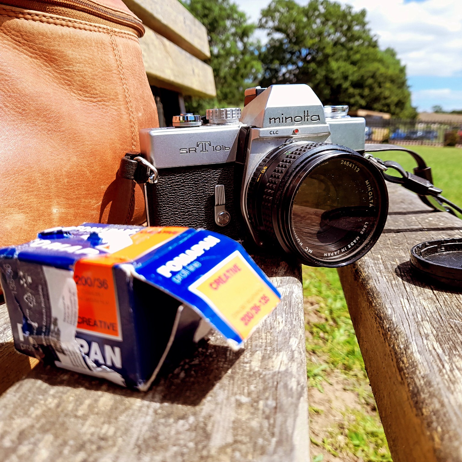 Minolta analogue camera and film