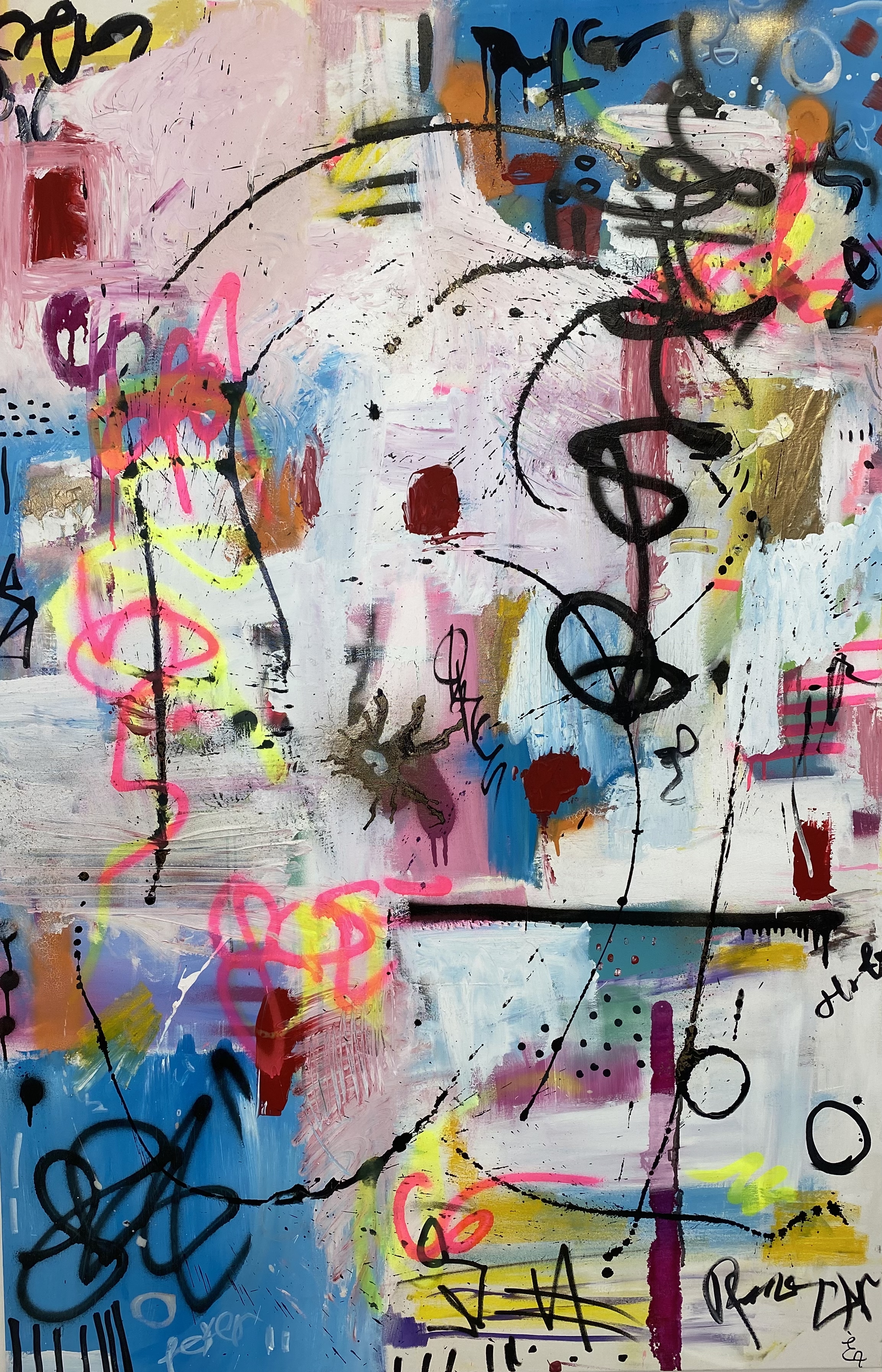 The King's Wisdom, a vibrant abstract painting by ENNÈ